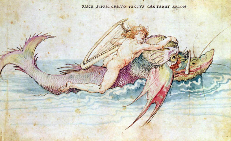 Arion vom Delphin getragen, Albrecht Dürer, 1514 Arion vom Delphin getragen, Albrecht Dürer, 1514